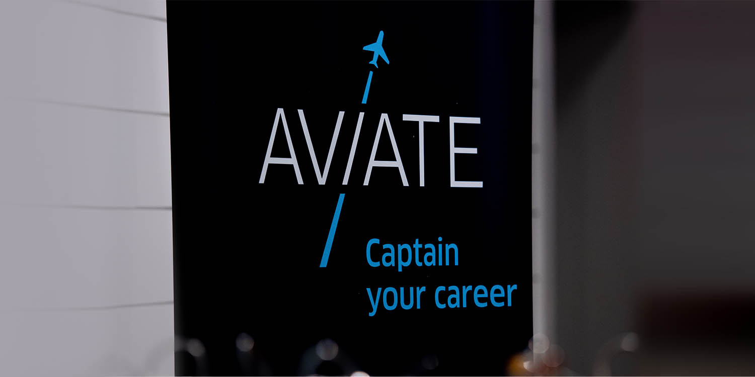 Aviate sign with Captain your career tagline