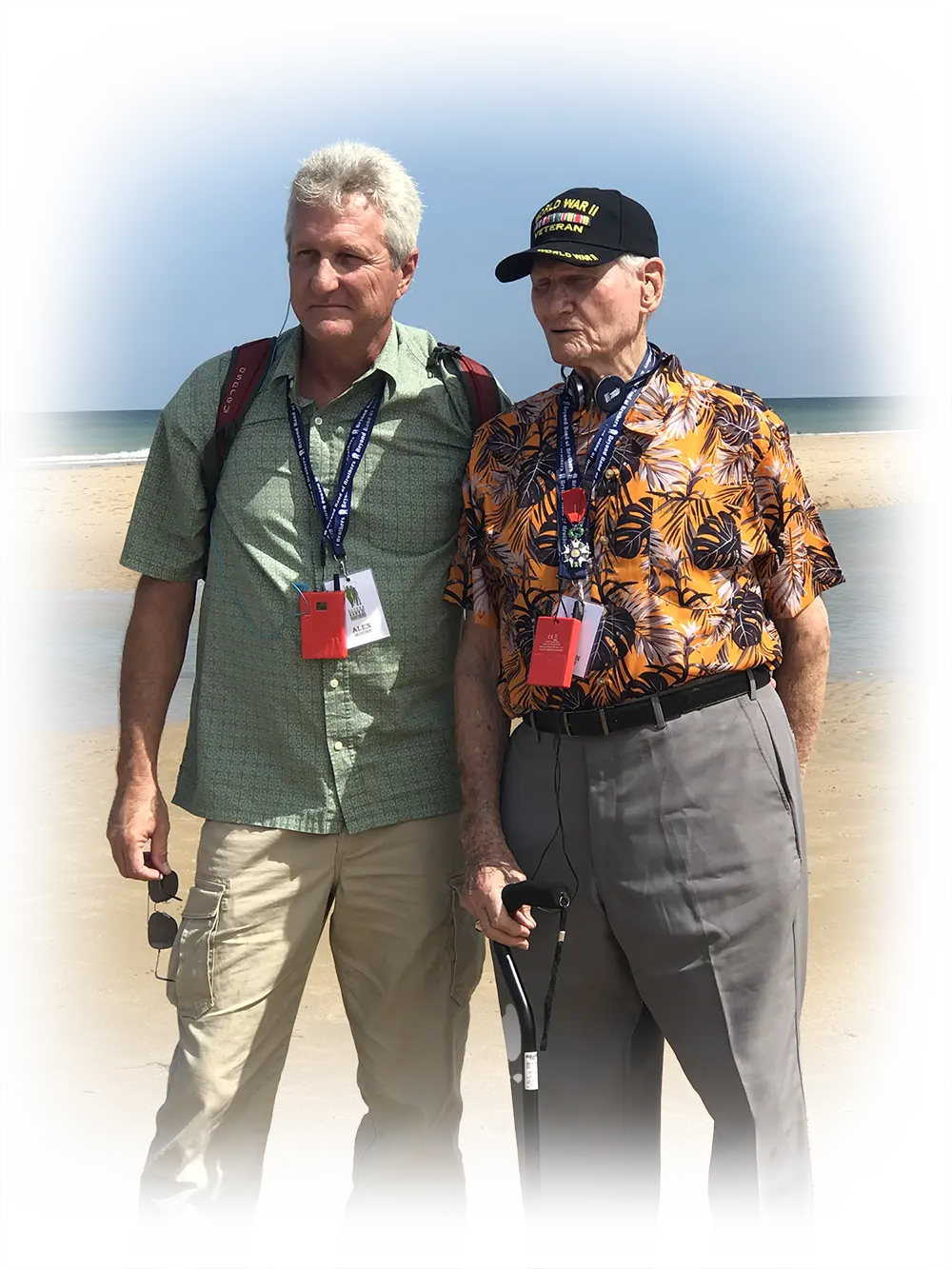 Alex Moore and Donald Hayhurst visiting Normandy