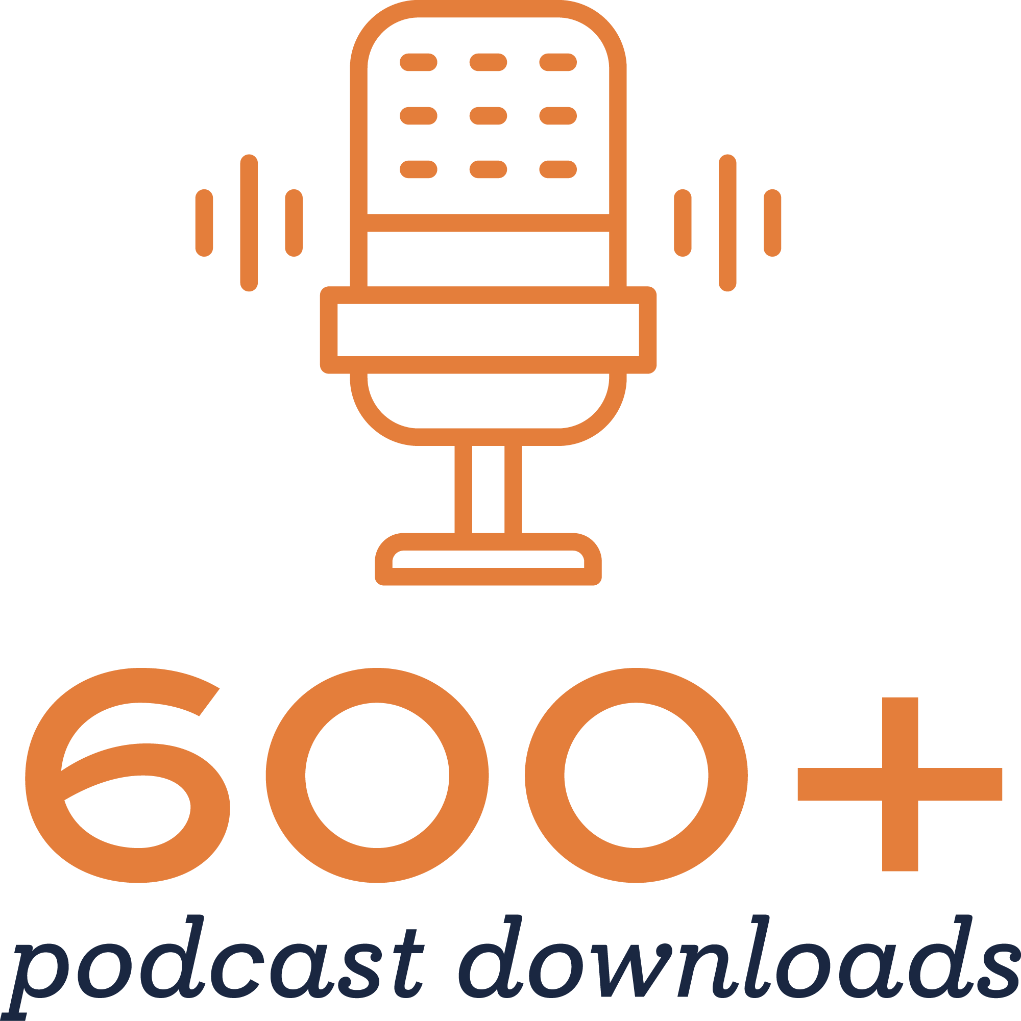 600+ podcast downloads