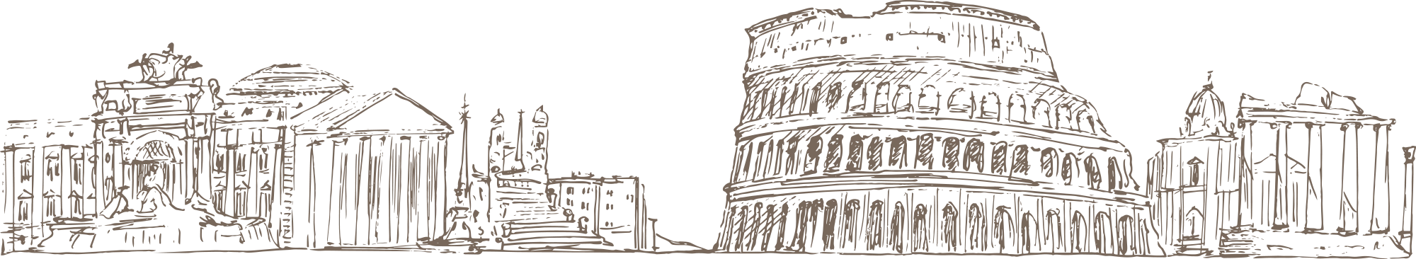 silhouette of Roman skyline