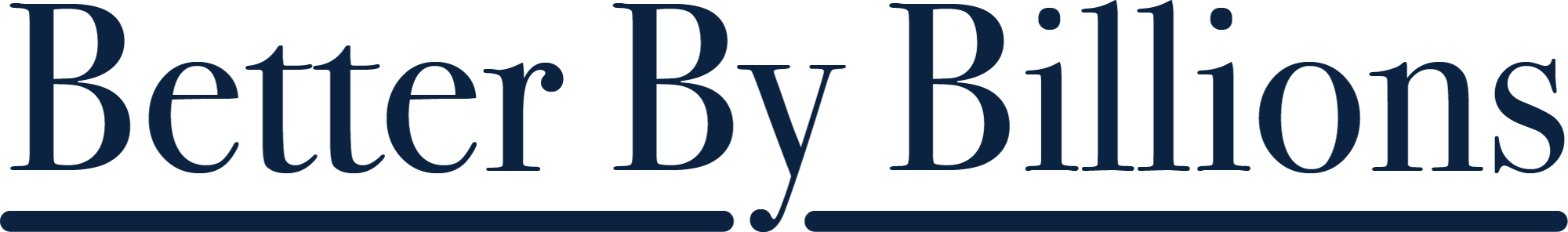 Better By Billions typography