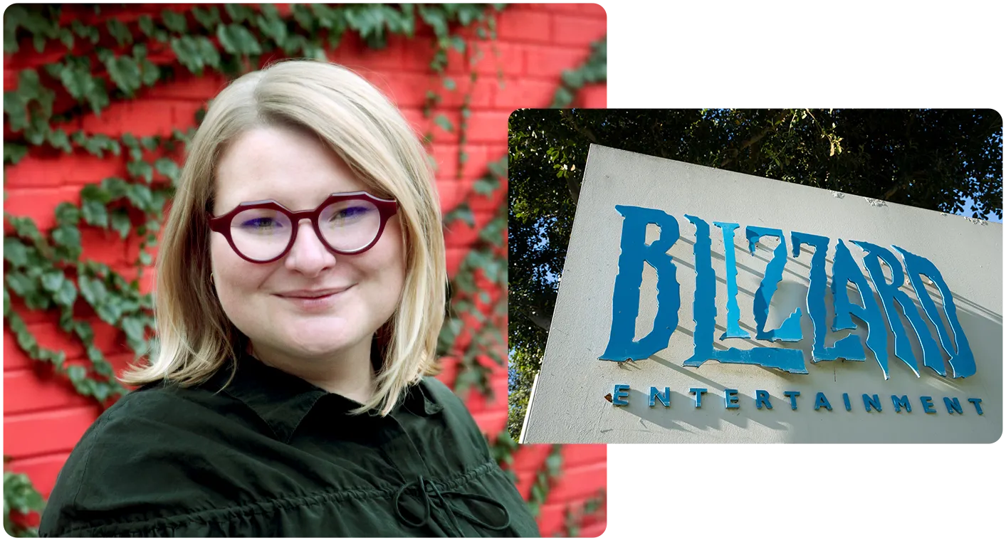 Lauren Barnard and Blizzard-Entertainment-logo