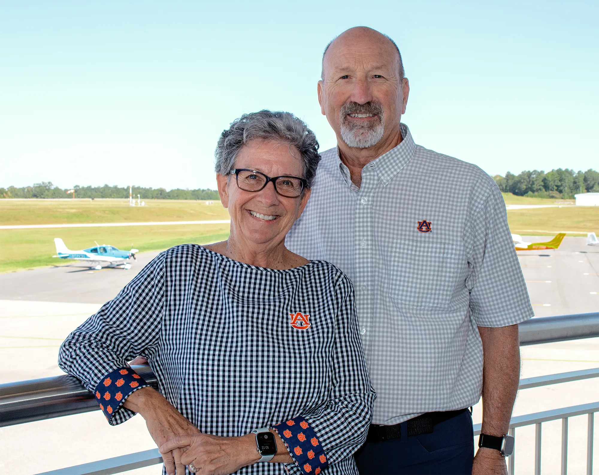 Mike and Leann from watch deck at AU airport. 